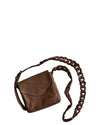 Luxury leather handmade leather crossbody purse mocha