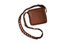 Luxury leather handmade leather crossbody purse cacao