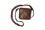 Luxury leather handmade leather crossbody purse mocha
