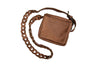 Luxury leather handmade leather crossbody purse stone