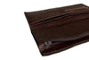 Luxury leather handmade leather clutch dark brown