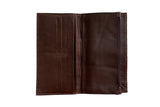 Luxury leather handmade leather clutch dark brown