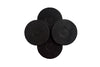high quality leather coaster set noire