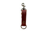 Handmade leather goods high quality leather key fob keychain - persimmon