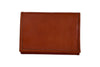 Luxury leather handmade leather trifold wallet - persimmon front