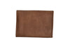 Luxury leather handmade leather trifold wallet - stone back
