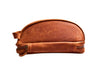 Luxury leather handmade leather two pocket travel pouch