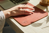 handmade leather mouse pad