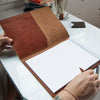 Handmade leather goods high quality leather padfolio