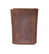 Luxury leather handmade leather trifold wallet front